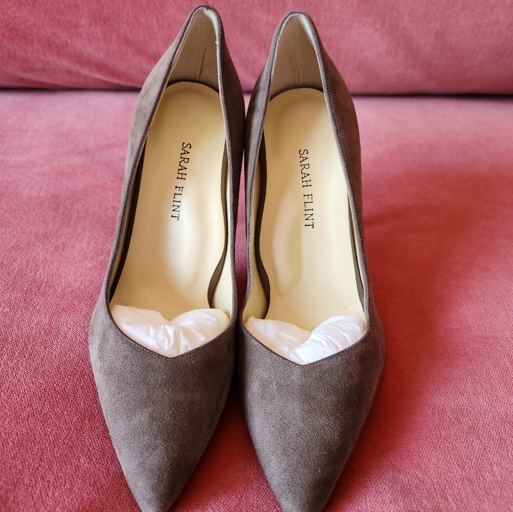 Sarah Flint Perfect Pump 100, Taupe, Size 8 - Picture 5 of 9